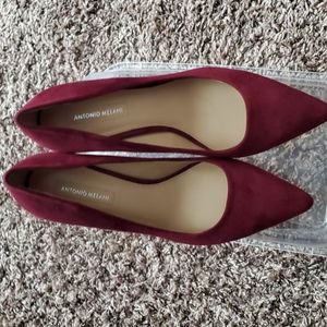Antonio Melani suede burgundy heels 8.5 m